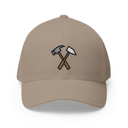 Hammer And Pick Emoji Khaki Cap – Premium by Capmoji