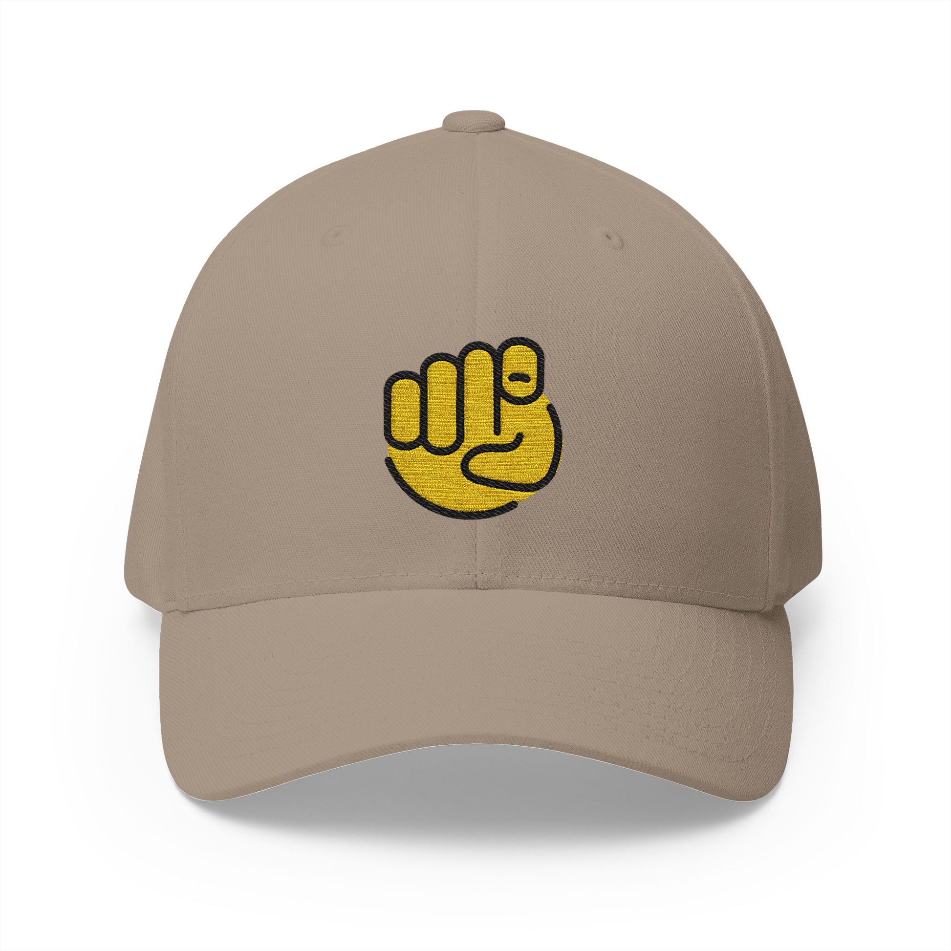 Index Pointing At The Viewer Emoji Khaki Cap – Premium by Capmoji