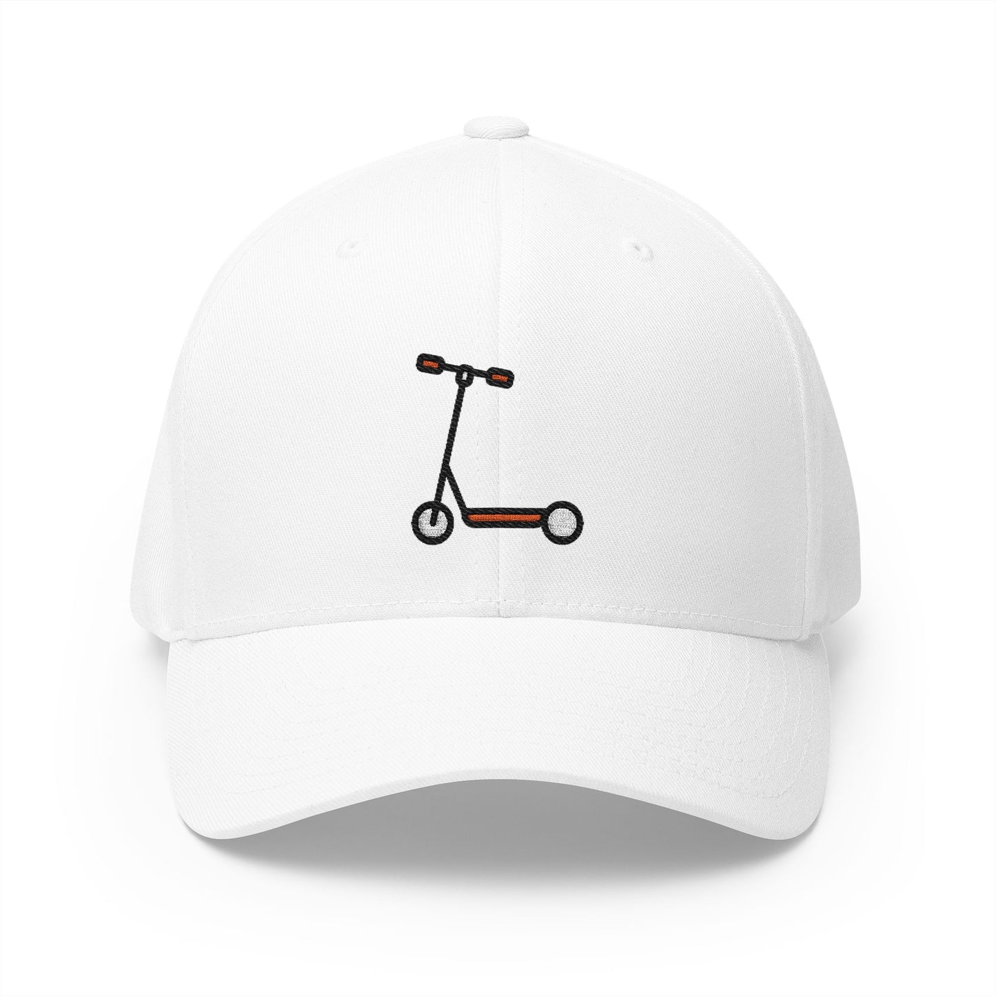 Kick Scooter Emoji White Cap – Premium by Capmoji