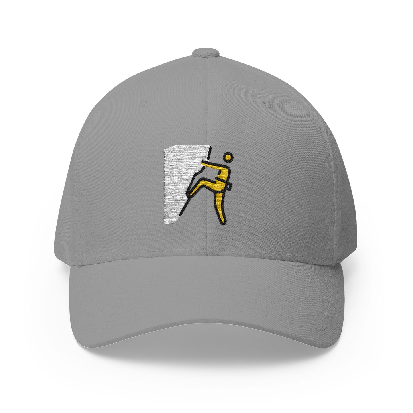 Person Climbing Emoji Grey Cap – Premium by Capmoji