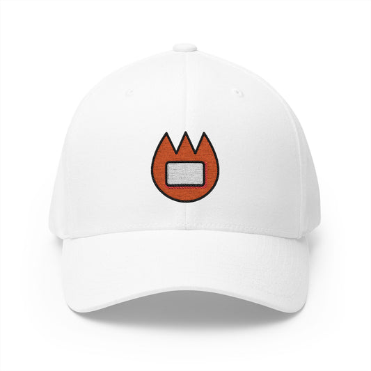 Name Badge Emoji White Cap – Premium by Capmoji