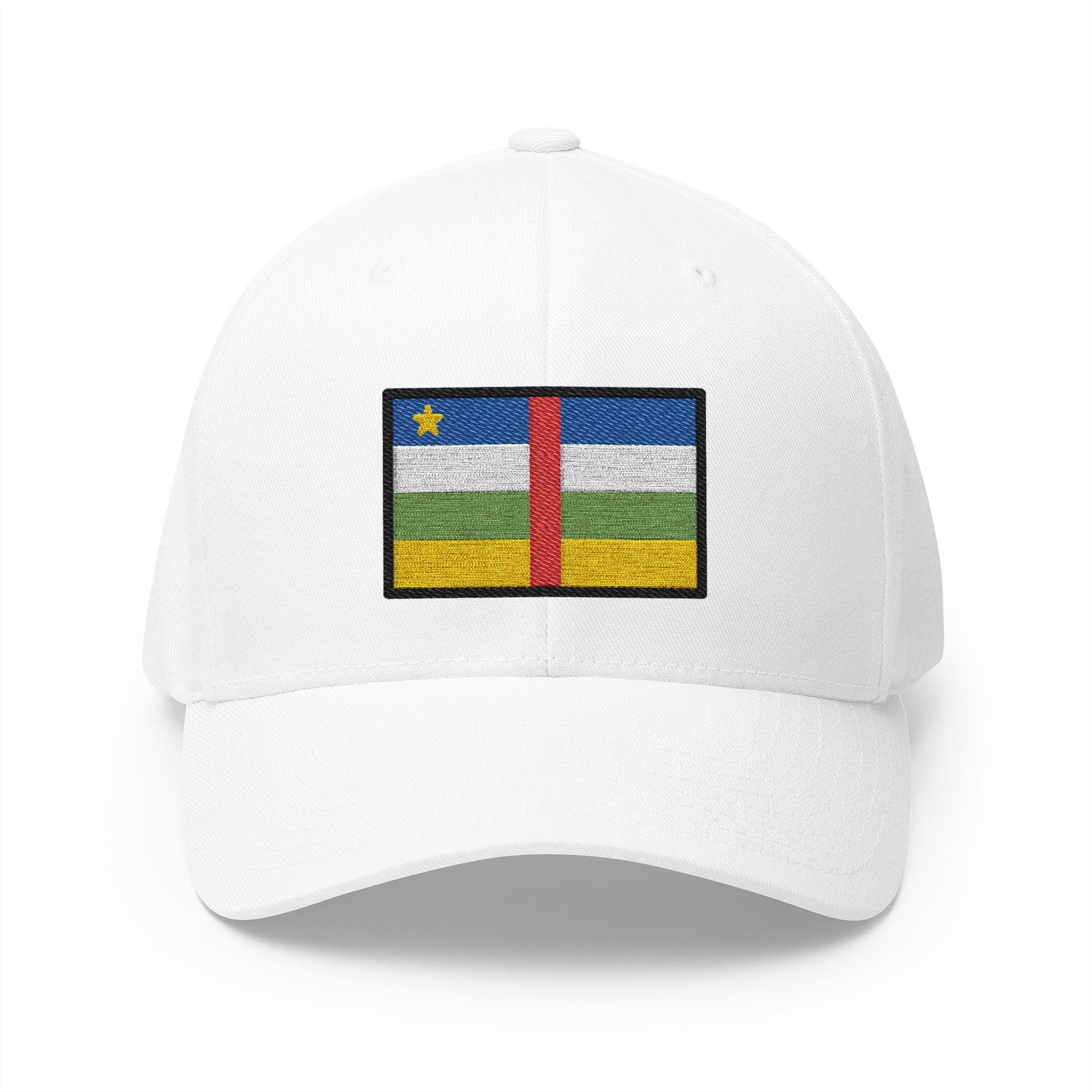 Flag: Central African Republic Emoji White Cap – Premium by Capmoji
