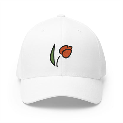 Tulip Emoji White Cap – Premium by Capmoji