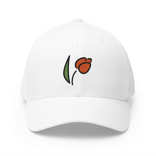 Tulip Emoji White Cap – Premium by Capmoji