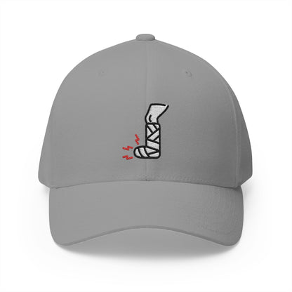 Fracture Leg Emoji Grey Cap – Premium by Capmoji