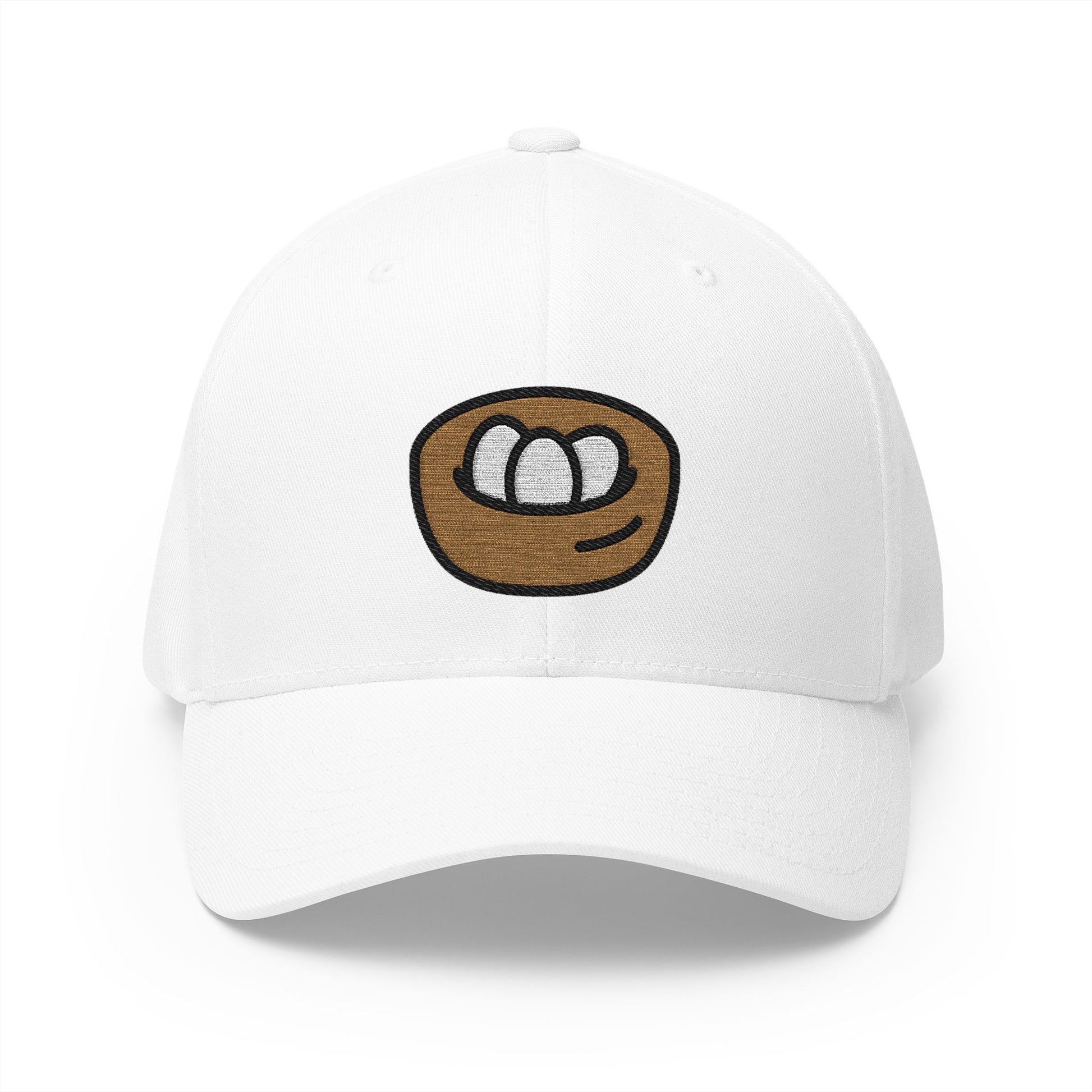 Nest With Eggs Emoji White Cap – Premium by Capmoji