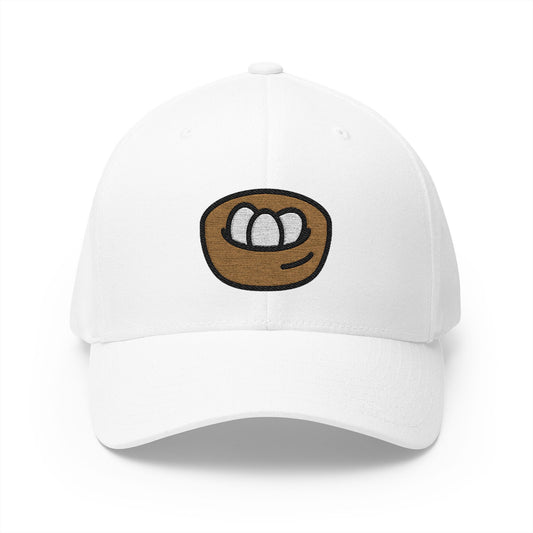 Nest With Eggs Emoji White Cap – Premium by Capmoji