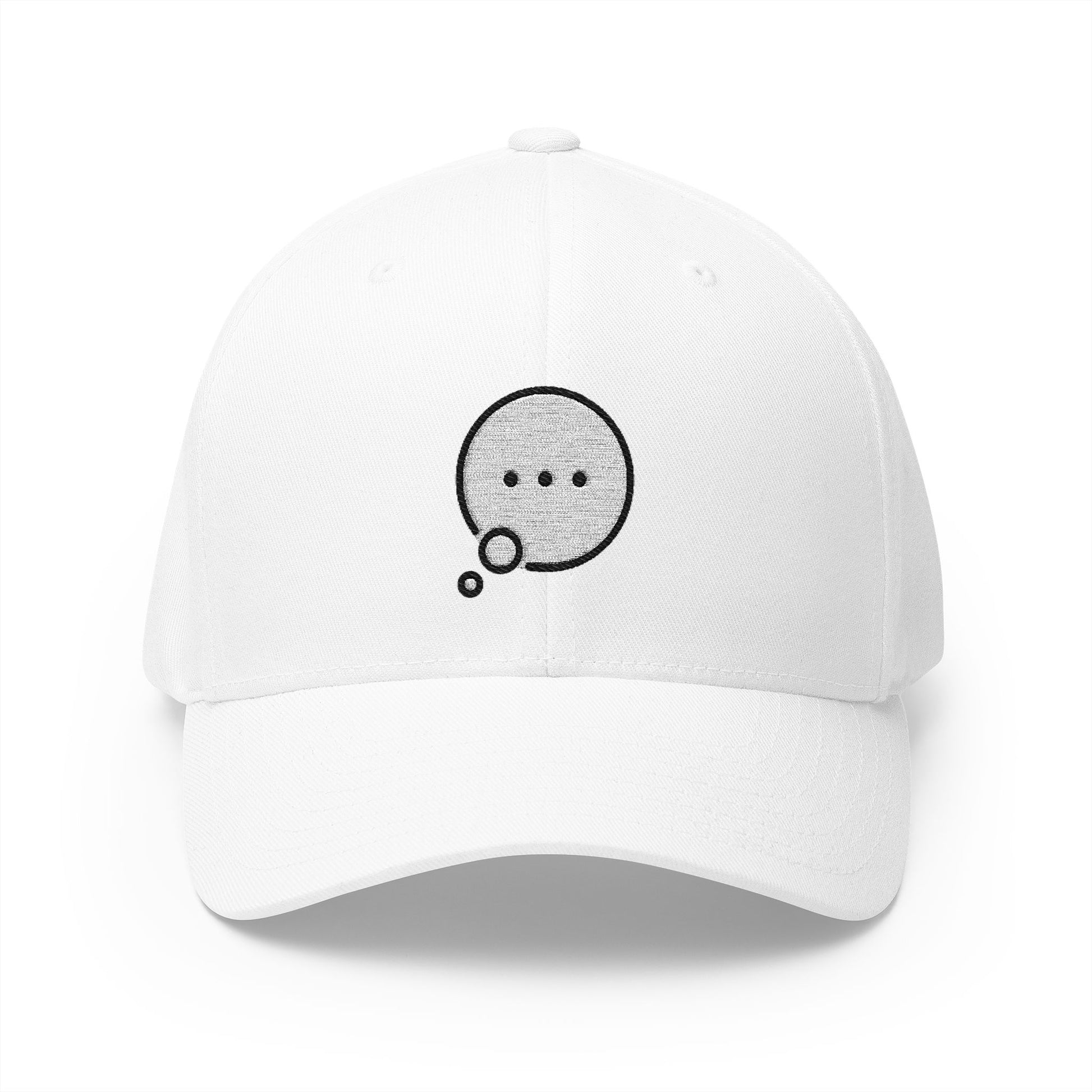 Speech Balloon Emoji White Cap – Premium by Capmoji