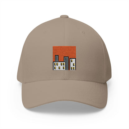 Cityscape At Dusk Emoji Khaki Cap – Premium by Capmoji
