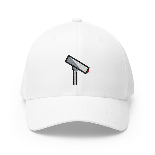 Surveillance Emoji White Cap – Premium by Capmoji