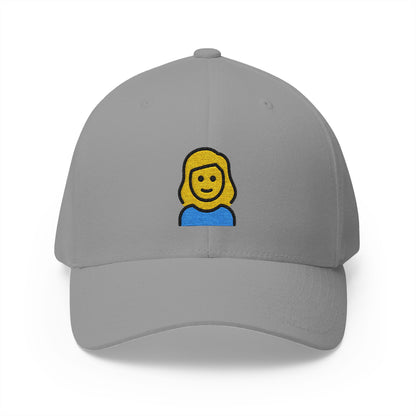 Girl Emoji Grey Cap – Premium by Capmoji