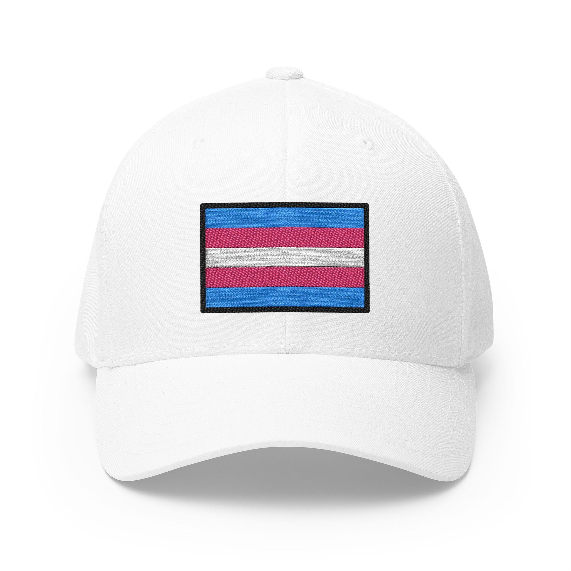 Transgender Flag Emoji White Cap – Premium by Capmoji