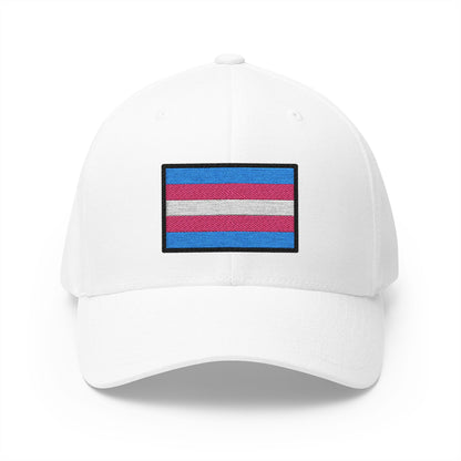 Transgender Flag Emoji White Cap – Premium by Capmoji