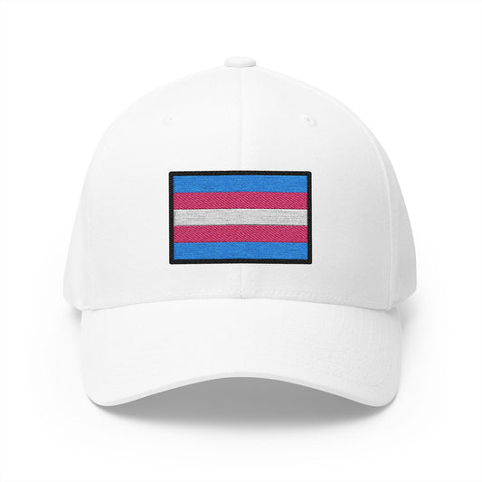Transgender Flag Emoji White Cap – Premium by Capmoji