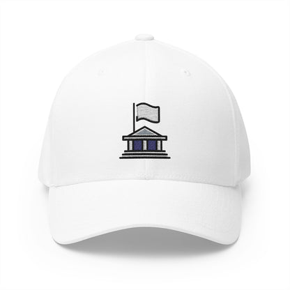Authority Building Emoji White Cap – Premium by Capmoji