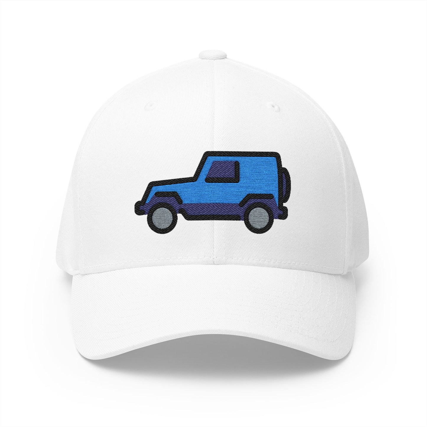 Sport Utility Vehicle Emoji White Cap – Premium by Capmoji