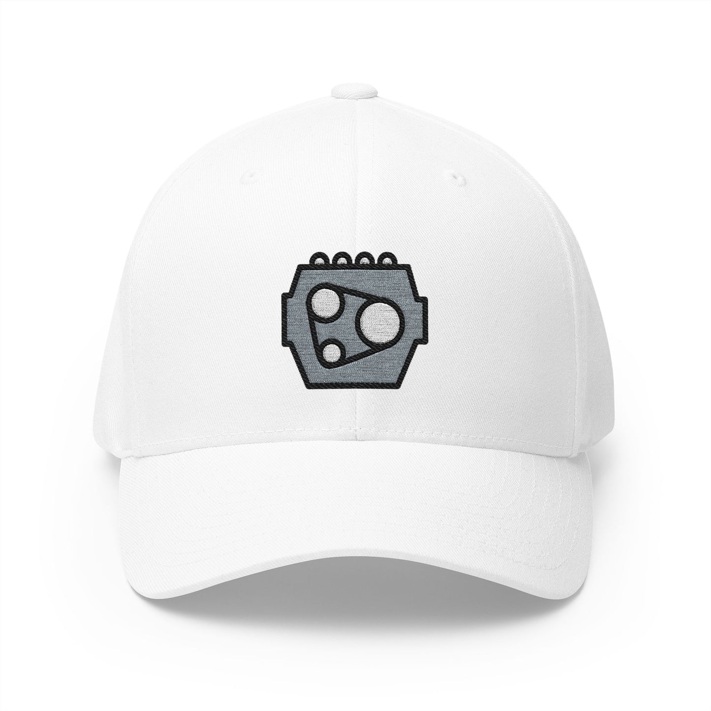 Motor Emoji White Cap – Premium by Capmoji