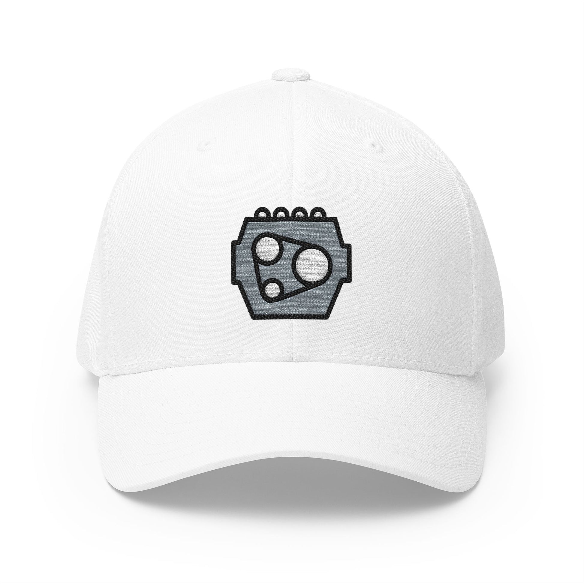 Motor Emoji White Cap – Premium by Capmoji