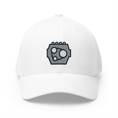 Motor Emoji White Cap – Premium by Capmoji