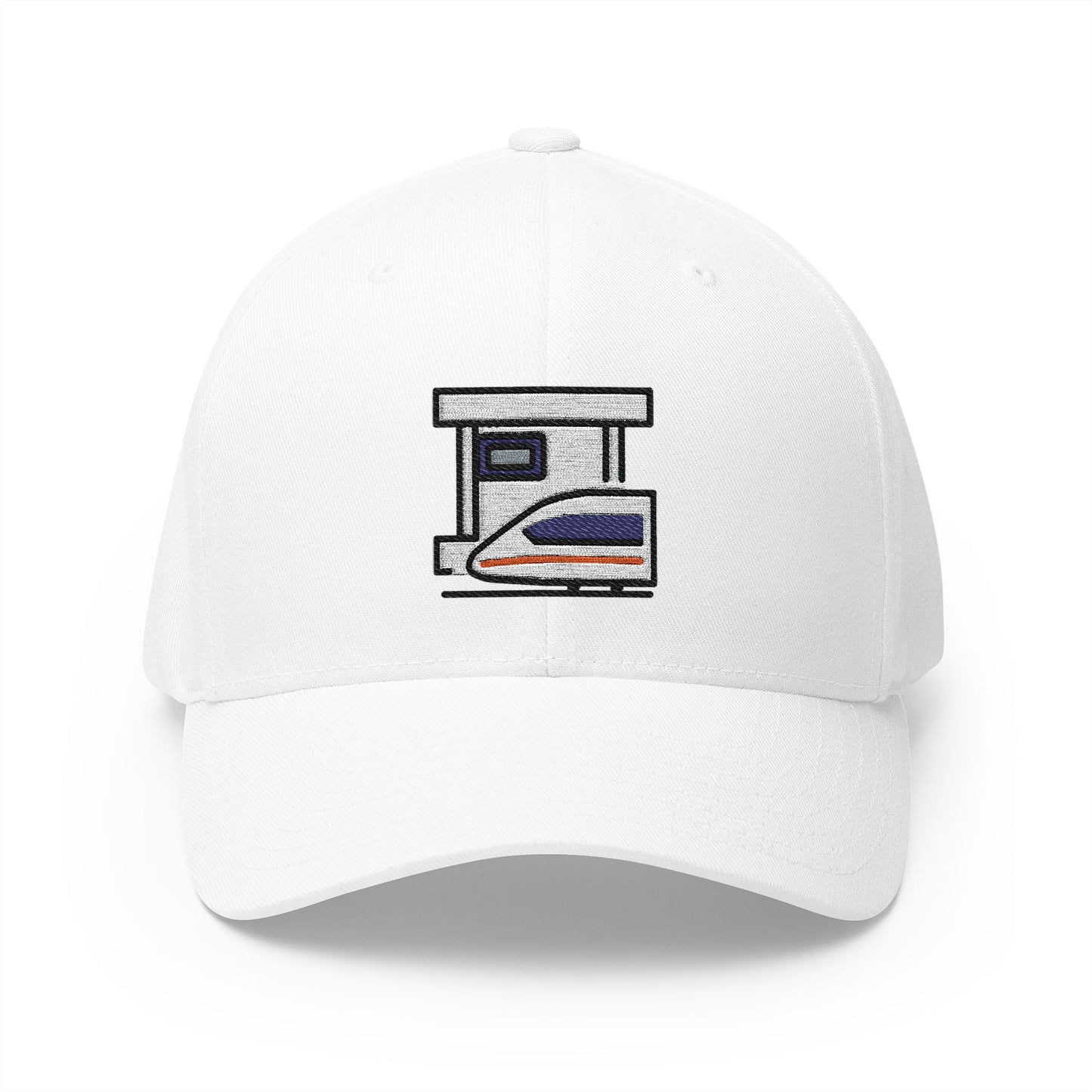 Station Emoji White Cap – Premium by Capmoji
