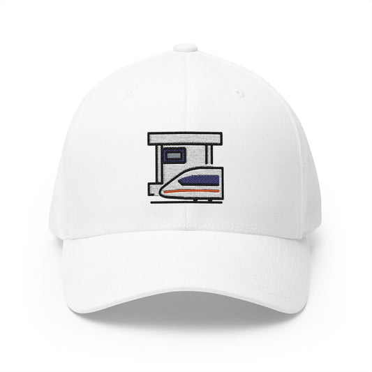 Station Emoji White Cap – Premium by Capmoji