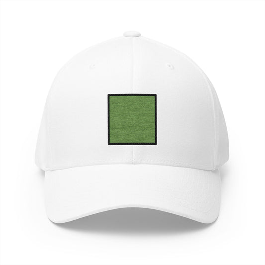 Green Square Emoji White Cap – Premium by Capmoji