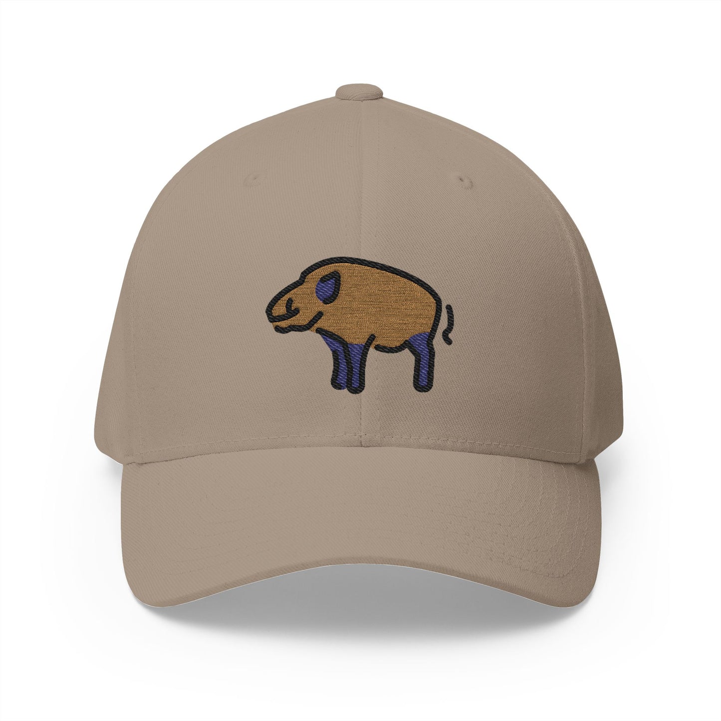 Boar Emoji Khaki Cap – Premium by Capmoji