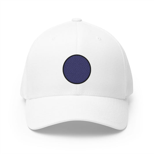 Black Circle Emoji White Cap – Premium by Capmoji