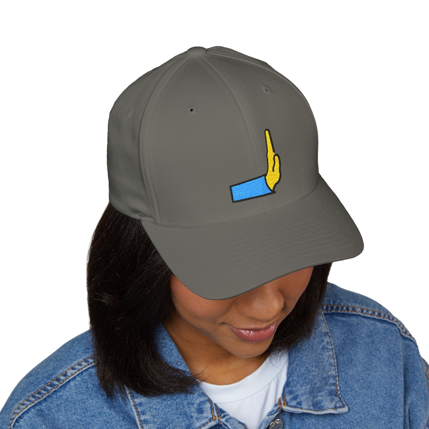 Rightwards Pushing Hand Emoji Cap – Premium by Capmoji