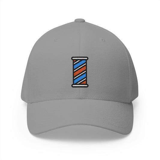 Barber Pole Emoji Grey Cap – Premium by Capmoji