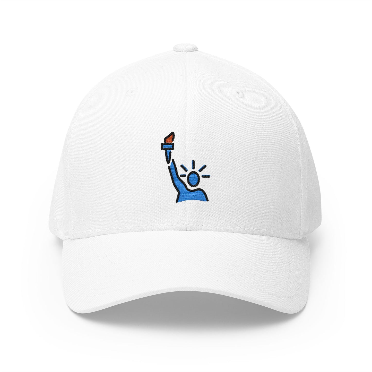 Statue Of Liberty Emoji White Cap – Premium by Capmoji