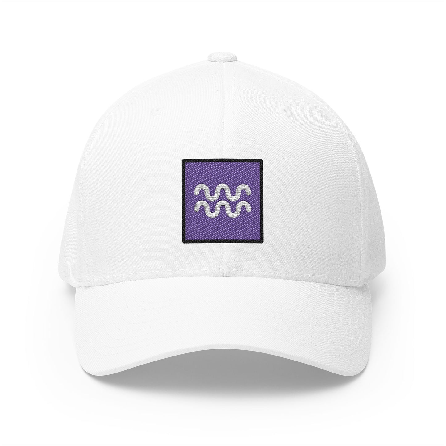 Aquarius Emoji White Cap – Premium by Capmoji