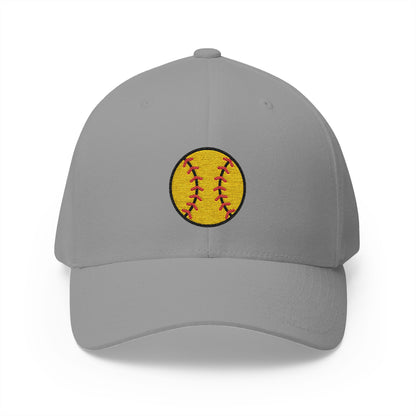 Softball Emoji Grey Cap – Premium by Capmoji