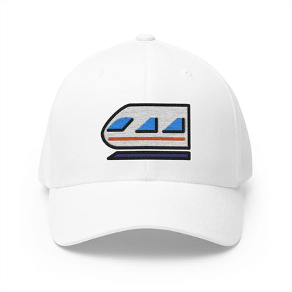 Light Rail Emoji White Cap – Premium by Capmoji