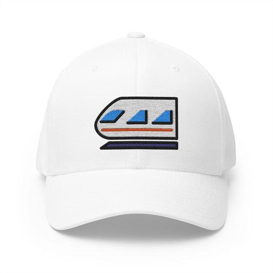Light Rail Emoji White Cap – Premium by Capmoji
