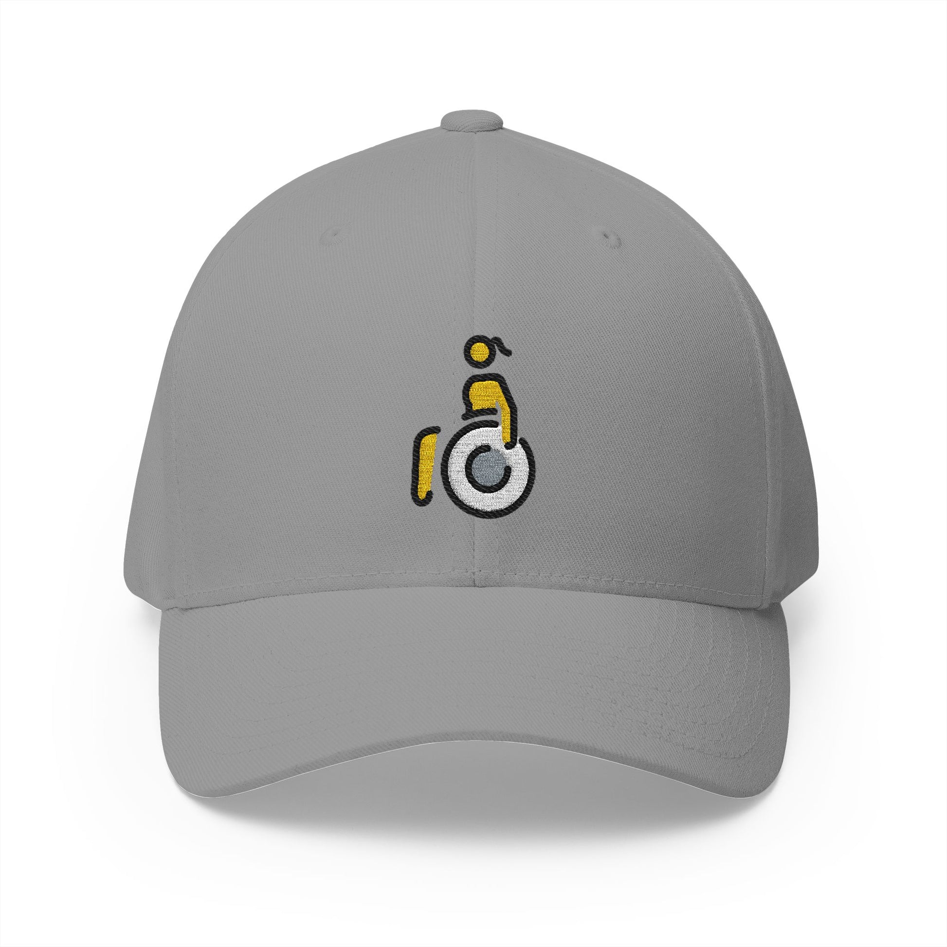 Woman In Manual Wheelchair Emoji Grey Cap – Premium by Capmoji