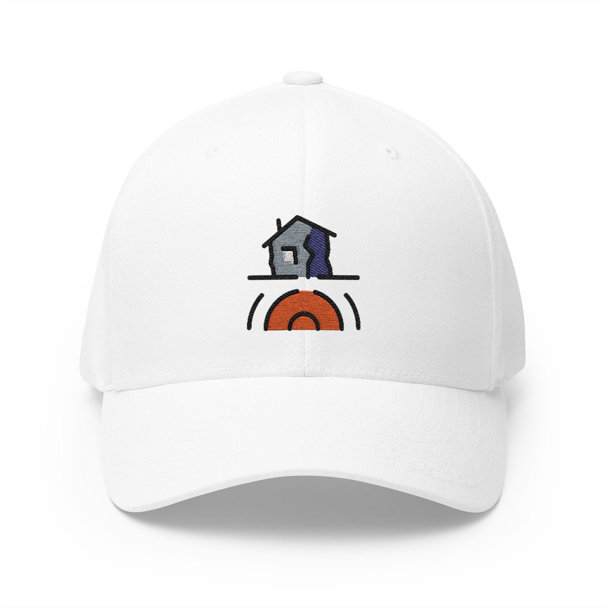 Earthquake Emoji White Cap – Premium by Capmoji
