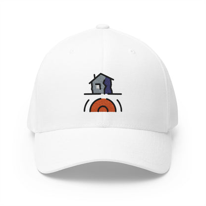 Earthquake Emoji White Cap – Premium by Capmoji