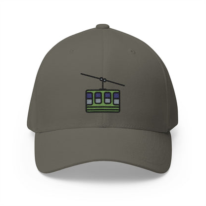 Mountain Cableway Emoji Olive Cap – Premium by Capmoji