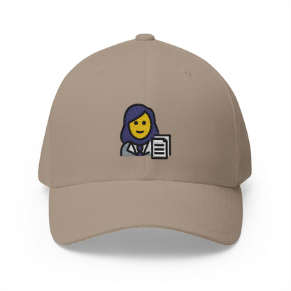 Woman Office Worker Emoji Khaki Cap – Premium by Capmoji