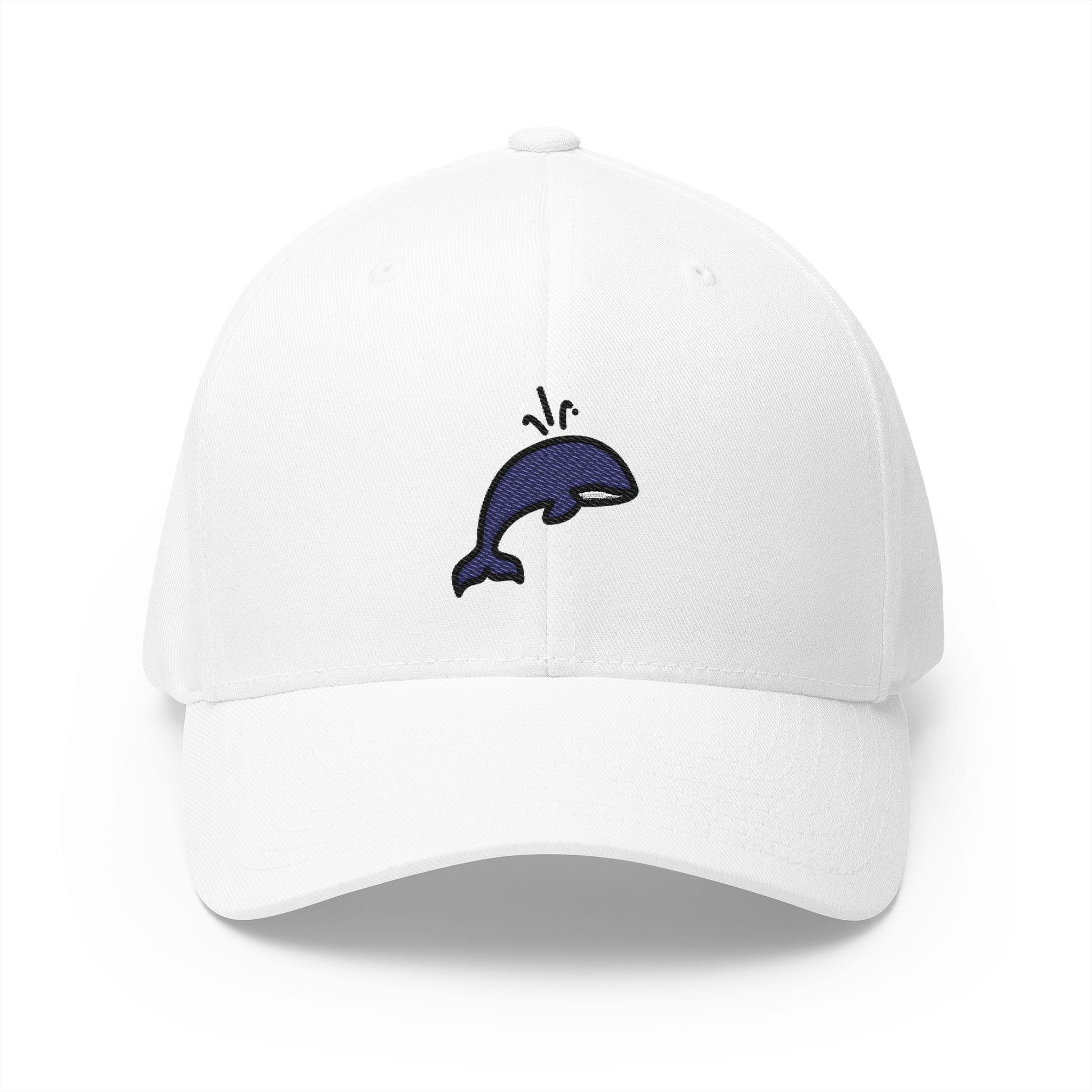 Spouting-Orca Emoji White Cap – Premium by Capmoji