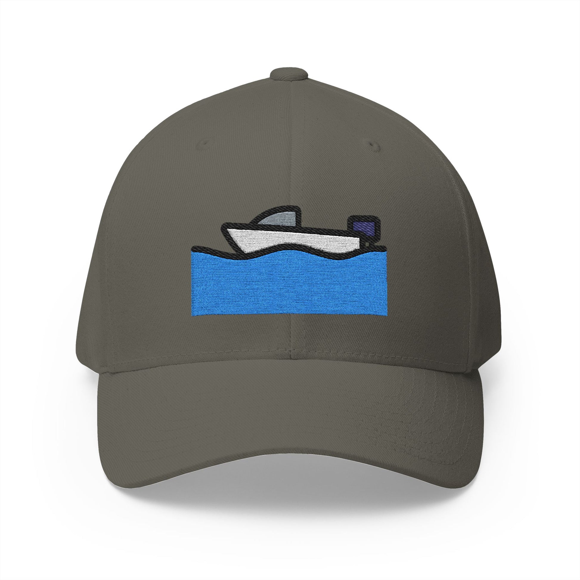 Motor Boat Emoji Olive Cap – Premium by Capmoji