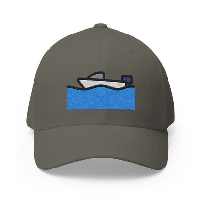 Motor Boat Emoji Olive Cap – Premium by Capmoji