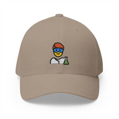 Man Scientist Emoji Khaki Cap – Premium by Capmoji