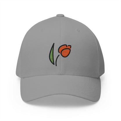 Tulip Emoji Grey Cap – Premium by Capmoji