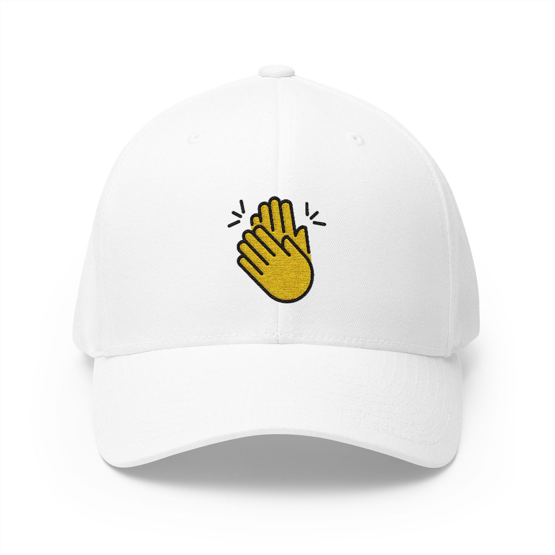 Clapping Hands Emoji White Cap – Premium by Capmoji