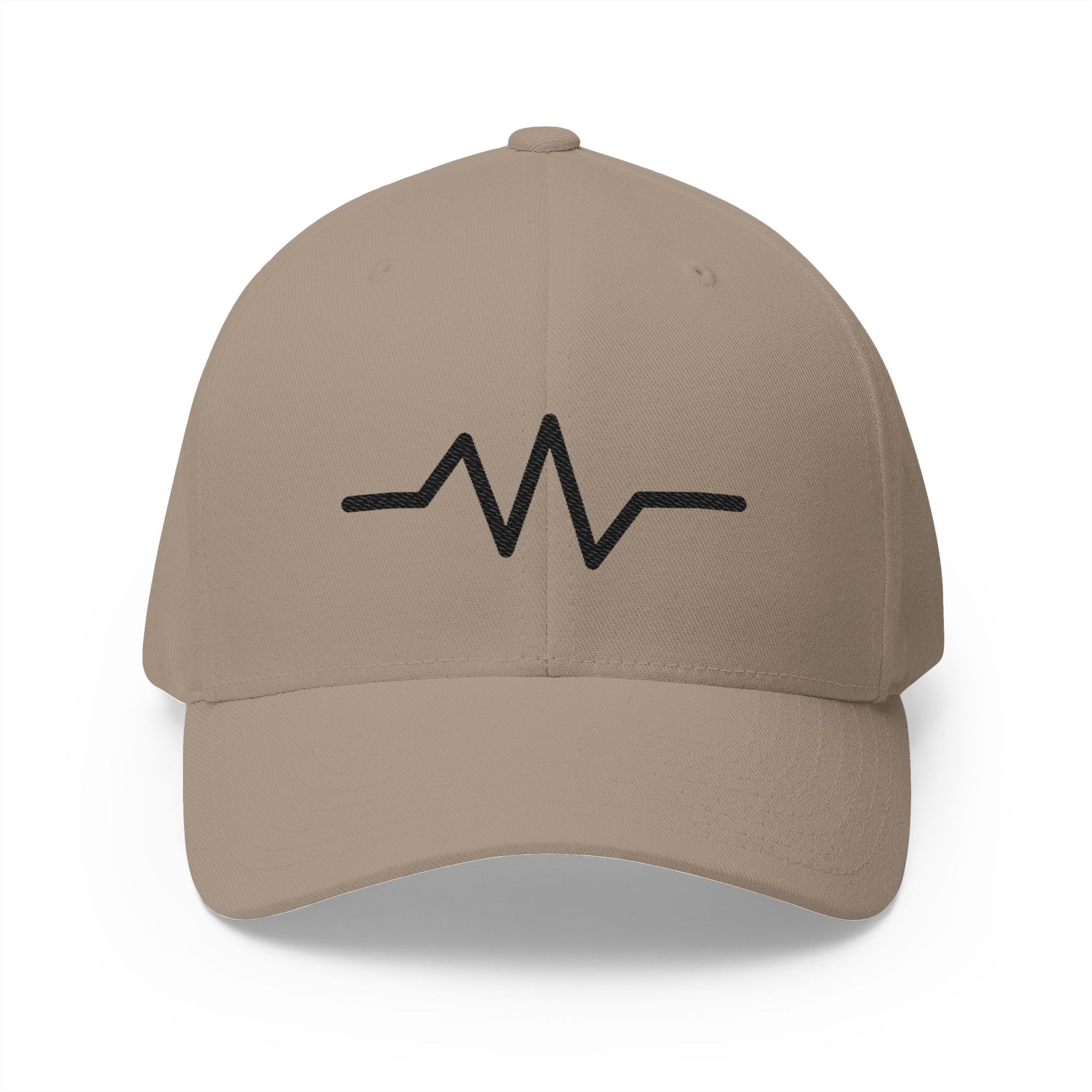 Ecg Waves Emoji Khaki Cap – Premium by Capmoji
