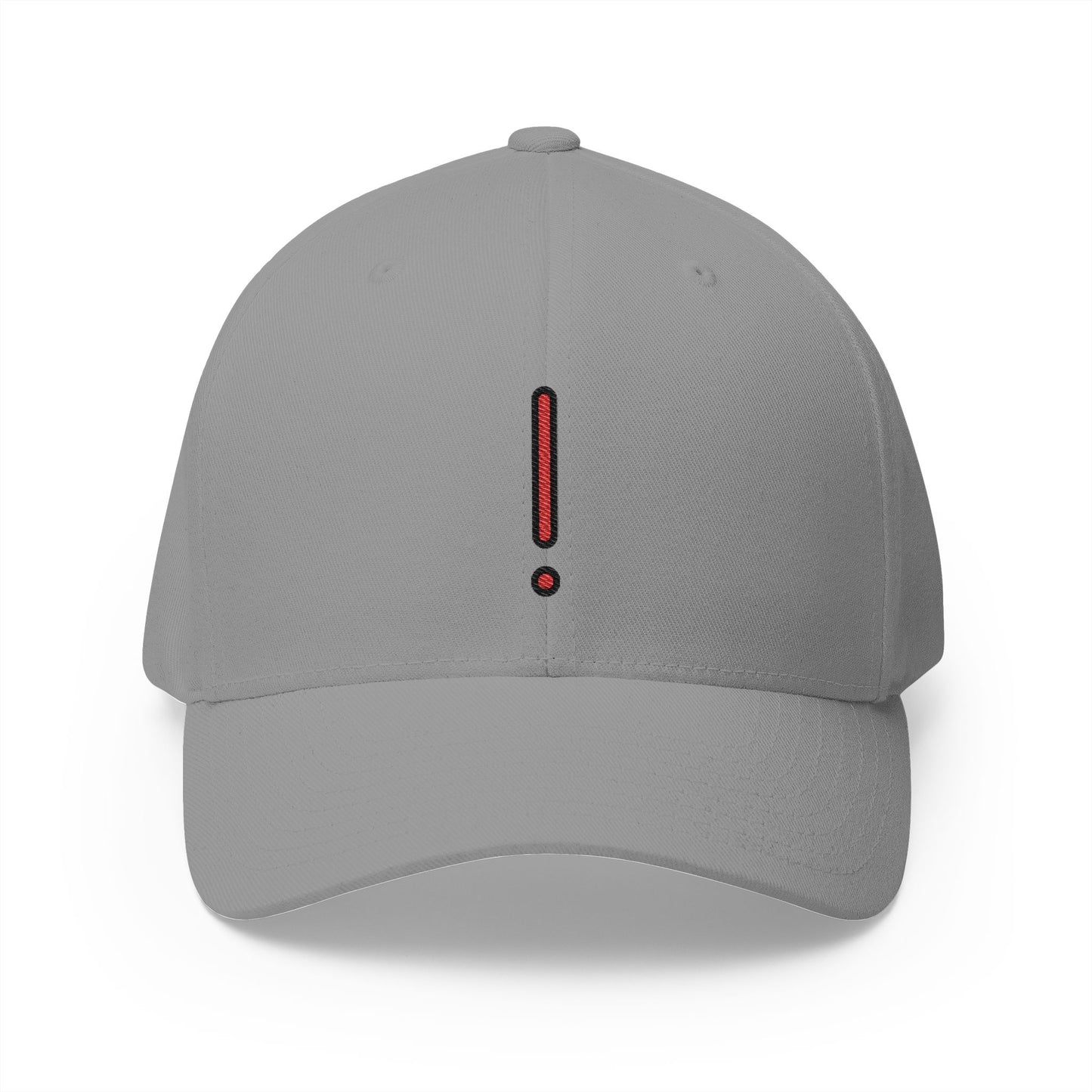 Red Exclamation Mark Emoji Grey Cap – Premium by Capmoji
