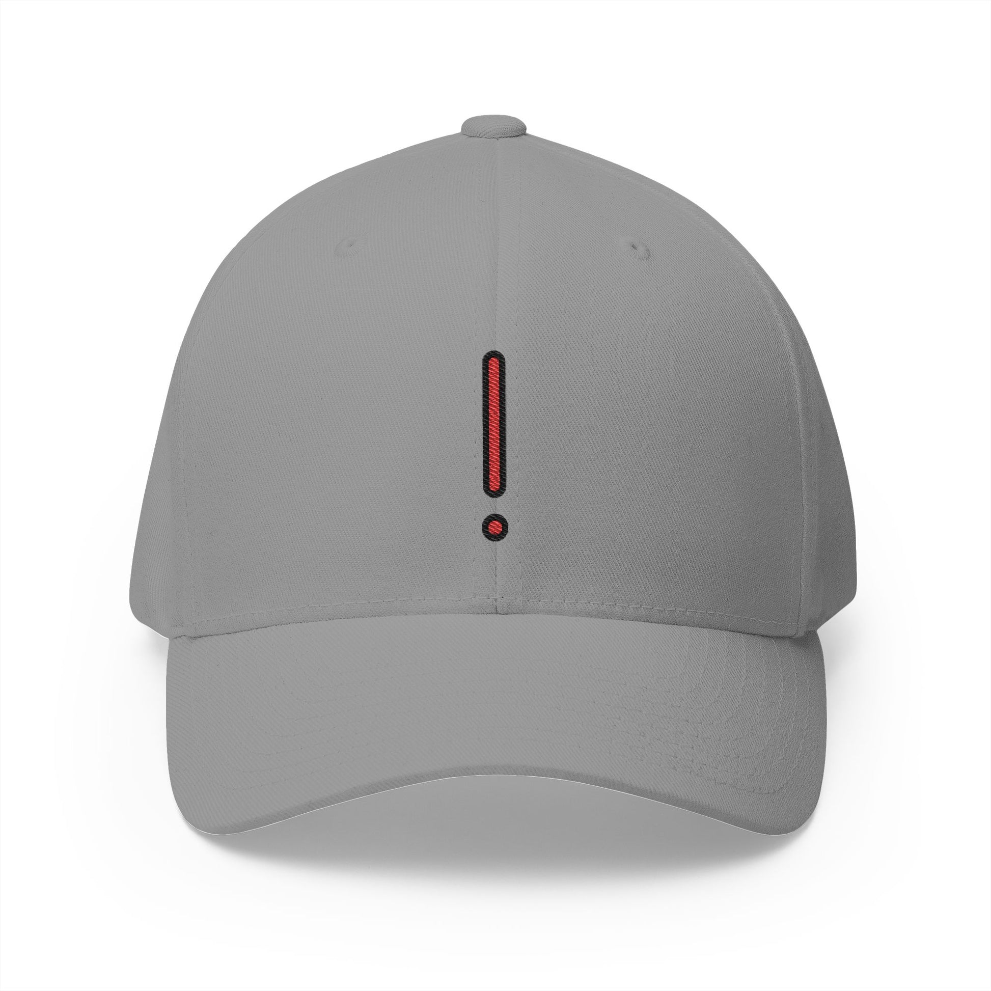 Red Exclamation Mark Emoji Grey Cap – Premium by Capmoji