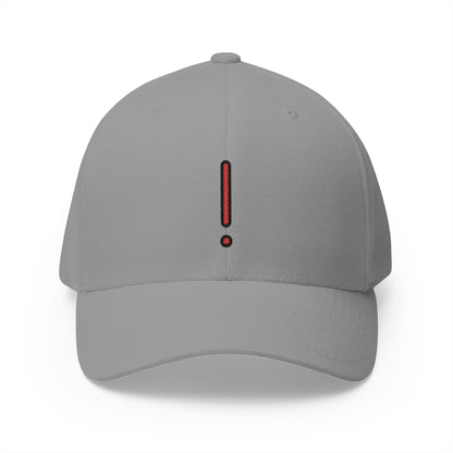 Red Exclamation Mark Emoji Grey Cap – Premium by Capmoji